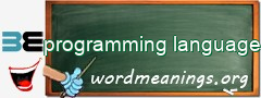 WordMeaning blackboard for programming language